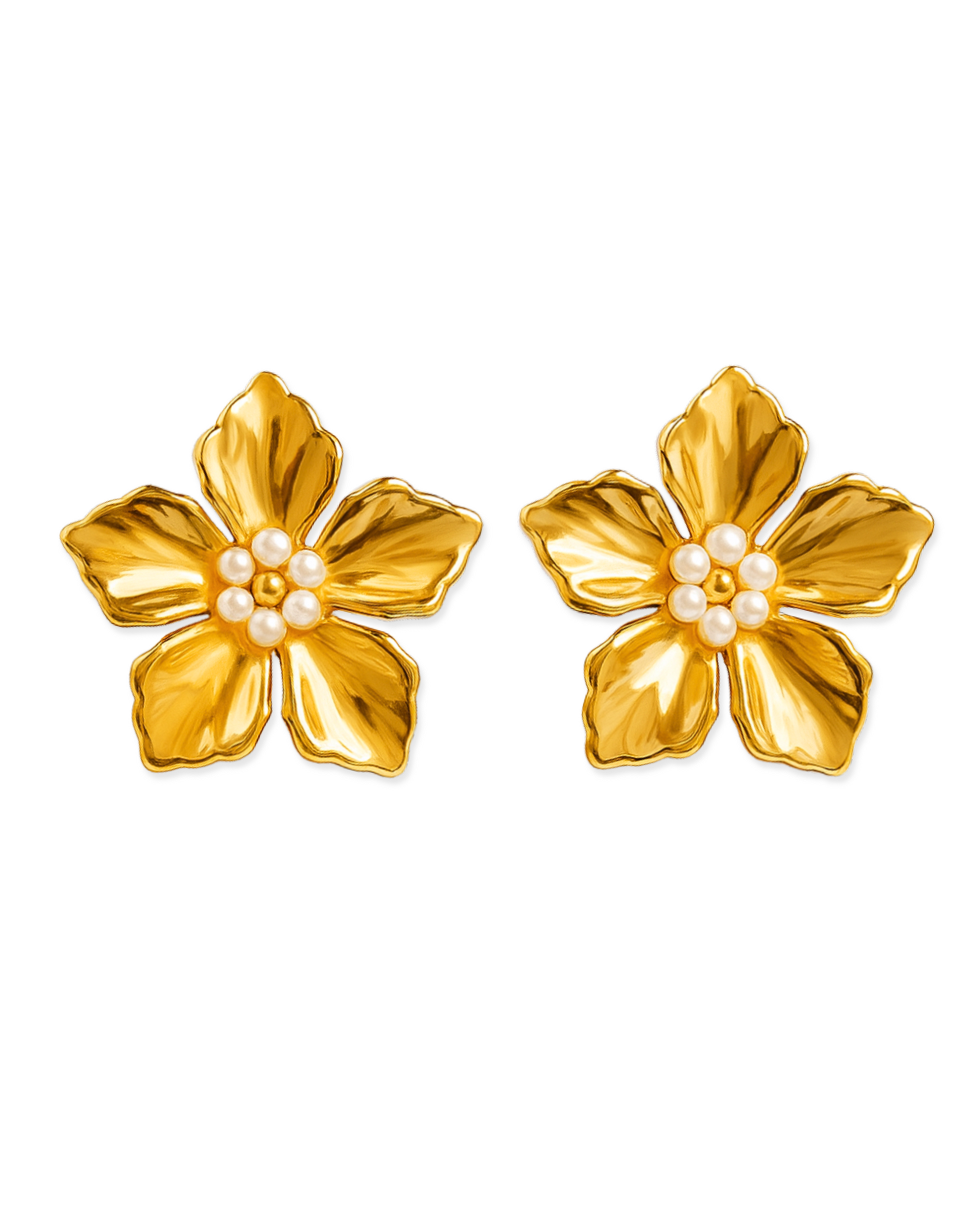 Mirage Flower Gold Earrings