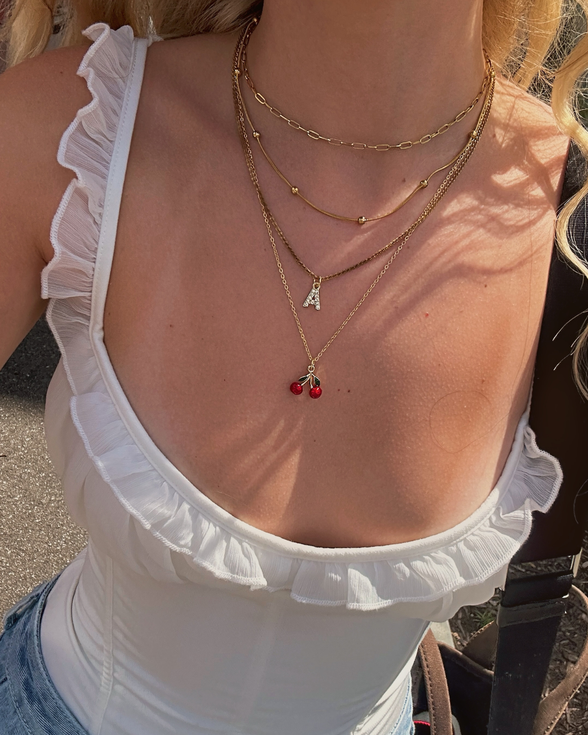 Golden Cherry Necklace