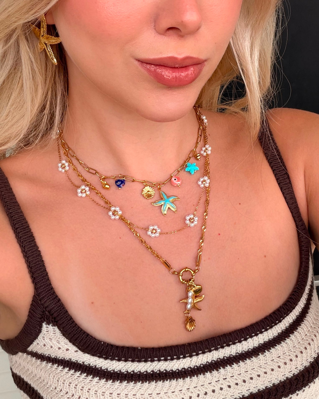 Giselle Pearl Flower Necklace