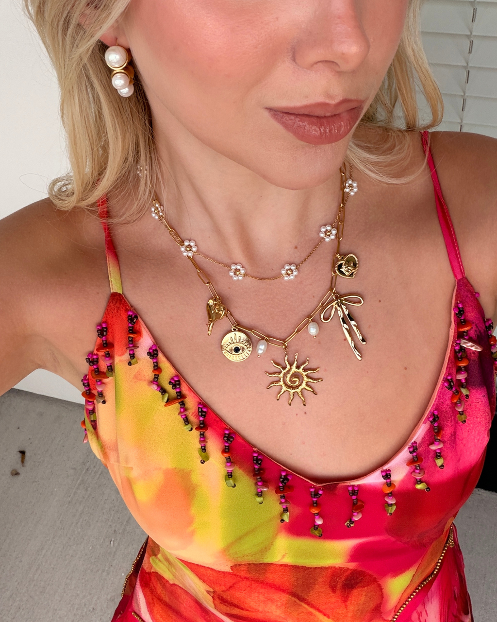 Giselle Pearl Flower Necklace