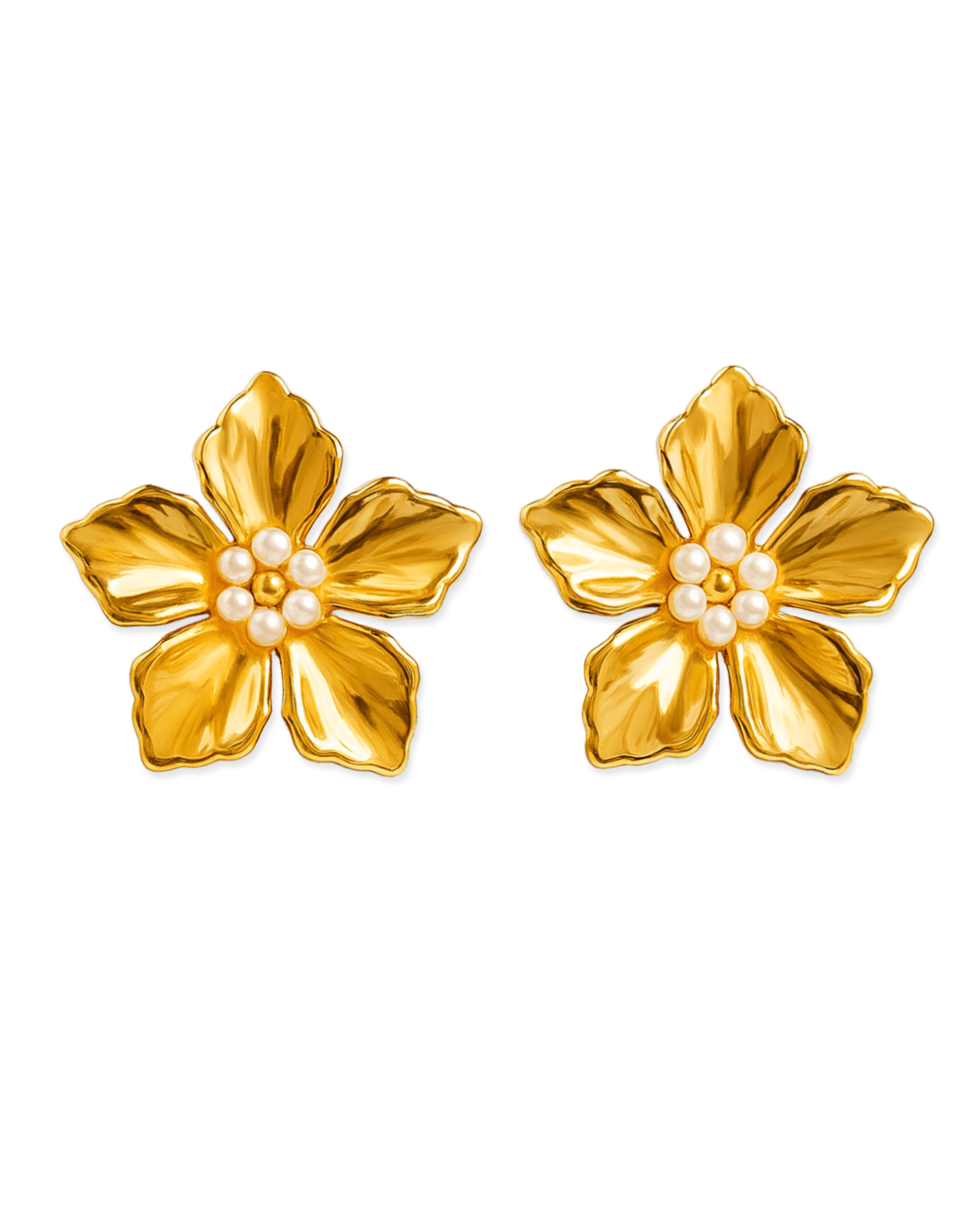 Mirage Flower Gold Earrings